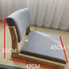 Banco de janela estilo tatami, cadeira de varanda, cadeira com encosto para tomar chá na cama, encosto de madeira maciça, estrutura de ferro, capacidade para três pessoas, design moderno e minimalista