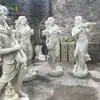 Escultura de Menino Estilo Europeu em Pedra Artificial do Fabricante, Adequada para Decoração de Garagem de Mansão, Clubes Comerciais e Estátuas Clássicas
