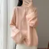 Nuevo Suéter de Punto Casual para Mujer Otoño/Invierno 2026 de Lana Pura con Cuello Redondo, Mangas Largas y Bordes Huecos Estilo Chino