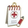 Dia do Enfermeiro Transfronteiriço Chaveiro de Suprimentos Médicos Acessórios de Liga de Zinco Esmaltados Joias DIY Pingente Acessórios para Pulseira Charme