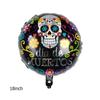 Comercio Exterior Globos de Película de Aluminio de Halloween de 18 Pulgadas Sudamérica Día de Todos los Santos Decoración de Fiesta Globos de Ambiente Festivo