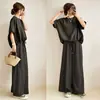 En Stock Nuevo Verano 2026 Estilo Japonés Top Redondo de Manga Corta con Bolsillo en el Pecho y Pantalones Anchos con Lazo Conjunto de Dos Piezas