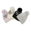 Chapéu de Inverno Feminino Natal Quente Forrado com Fleece Espessado Chapéu de Lã Imitação de Visom Chapéu para Esqui ao Ar Livre Chapéu de Tricô Floco de Neve