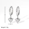 Pendientes de Acero Inoxidable de Alta Gama Estilo Simple Explosiones Retro ins Europeos y Americanos para Mujer Celebridad de Internet Elegantes Joyería para Orejas de Circonita Amor