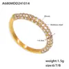 Miduoduo Joyería Estilo Ins Moda Circonita Brillante Lujo Accesible Anillo Acero Inoxidable Electrochapado PVD Anillo Dedo Índice Venta al por Mayor para Mujeres