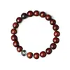 Pulsera de Madera de Palisandro de Hoja Pequeña Estilo Montaña Putuo y Cristal Blanco para Mujer, Pulsera de Sándalo para Sostener en la Mano para Hombre, Regalo de Pulsera para Pareja