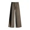 26 Nueva colección Otoño/Invierno: tejido lavado y descolorido, tiro alto, diseño adelgazante, pantalones casuales holgados y de pierna ancha para mujer, disponibles para dropshipping