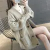 Suéter Versátil de Color Sólido, Simple y Elegante, Abrigo para Mujer, Otoño e Invierno, Estilo Coreano, Holgado, Adelgazante, Cardigan de Punto Engrosado