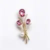 Broche Versátil de Perlas Rosas Nuevo Corsage de Moda de Gama Alta Pin de Gama Alta Accesorios de Traje de Tulipán para Mujeres