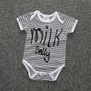Mono sin mangas de Summer Infant para hombre y mujer, Traje de gateo con estampado de letras y triángulo, Traje holgado de rayas finas