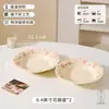 Oso Pequeño de Dibujos Animados Ins Crema Cerámica Vajilla Tazones y Platos Color Bajo Esmalte Hogar Tazón de Arroz Tazón de Sopa Platos para Comidas Mudanza a un Nuevo Hogar