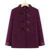Abrigo de Lana Otoño e Invierno para Mujer de Abuela, Madres de Mediana Edad y Mayores, Tops de Traje Tang Otoño e Invierno, Ropa de Lana para Mujeres Mayores