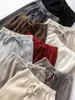 Pantalones de Lana 100% Pura de Pierna Ancha con Cintura Elástica y Cordón para Otoño e Invierno, Casual Holgado Versátil con Caída Rectos de Lana