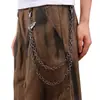 Venta Caliente Europea y Americana Nueva Moda Callejera Hip-Hop Doble Capa Cadena Llavero Aleación Murciélago Accesorio Cadena para Cintura de Jeans de Hombre