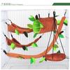 Hamster Hamaca Juego de Cinco Piezas Hojas Árbol Enredadera Tubo Perforador Teleférico Columpio Redondo Totoro Ardilla Bolsa de Miel Musaraña Cama de Felpa