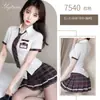 Yeqin Lencería Sexy Uniforme JK Sexy Tentación Cos Falda Plisada Ultracorta Ropa Estilo Preppy Qqny Mujer 7540