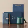 Conjunto de presentes corporativos para líderes e clientes, conjunto de caneca de água de cerâmica e caderno, pode ser impresso com logotipo