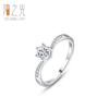 Anillo de plata esterlina s925 de venta caliente transfronteriza para mujer, anillo de diamantes de imitación de seis garras con corona de moda europea y americana, suministro en vivo
