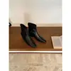 Botines gruesos de tacón alto con punta estilo coreano, modelo nuevo 2026, botines de moda cortos elegantes y modernos para otoño-invierno, botas que aumentan la altura y estilizan