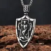 Colgante de Ángel Caído Gótico Matando Demonio Escudo Hip Hop Callejero para Hombre Hip Hop Personalidad Collar No se Desvanece