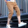 Comércio Exterior Shorts Casuais Curtos de Cor Sólida com Cintura de Cordão para Homens Tendência para Adolescentes e Estudantes Calças Harlan com Cadarço
