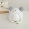 Gorro lindo para niños para proteger las orejas en otoño e invierno, adorable gorro de lana tejido para bebé, gorro de pingüino que chirría, cálido y a prueba de viento