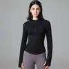 Top de Yoga Nude Cuello Alto Delgado Corto Chaqueta Deportiva para Mujer Gama Alta Fitness Transpirable Cepillado Ropa de Yoga