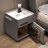 Mesita de Noche Inteligente Caja Fuerte Integrada, Sencilla y Lujosa, Multifuncional para Dormitorio de Alta Gama Uso en el Hogar, Nuevo Modelo 2026