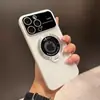 Para iPhone14 Soporte Magnético Antifugas Ventana Grande Funda de Teléfono Apple 13 Cobertura Total Película para Lente Cubierta Dura Mate