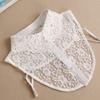 Cuello falso para mujer, cuello de camisa de encaje blanco combinable, cuello falso para otoño e invierno, accesorios de decoración para el trabajo, cuello falso