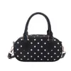 Bolsa de Mão PU Fashion 2026 Nova Bolsa de Ombro Único Textura Bolsa de Ombro Tendência Bolinhas Elegante Bolsa Transversal Bolsa Feminina