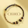 Pulsera Nudo de la Paz Cuerda Trenzada Año del Zodiaco Pulsera de Cuerda Roja Producto Semi-Terminado Hecho a Mano Portátil Oro Pareja Regalo Femenino
