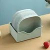 Bandeja Plástica Quadrada Aprofundada para Uso Doméstico com Base, Feita de Palha de Trigo, Adequada para Frutas e Resíduos de Mesa, Disponível em Estoque