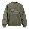 Sudadera con Capucha Estampado de Letras Figura Abstracta Estilo Americano Tie-dye Desgastado Primavera y Otoño Holgada Casual Cuello Redondo