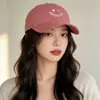 Sombrero de Gran Circunferencia de Cabeza para Mujer, Gorra de Béisbol Bordada con Letras Estilo Coreano, Unisex, Gorra Casual con Visera para Todas las Estaciones, Moderna y que Afina el Rostro