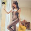 Lingerie Sexy Sexy Peça Única Meias Pretas Meias Abertura no Gancho Tentação Homens e Mulheres Humor de Cama Uniforme Meias de Rede Corpo Inteiro