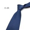 Fábrica em estoque Gravata Masculina de Negócios 8cm Gravata à Mão Vestido Profissional Casamento Gravata Listrada Preta Masculina Poliéster Seda