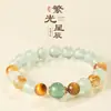Pulsera de Citrino Natural Weiyi para Mujer, Nuevo Estilo Coreano, Bola Hueca, Pulsera de Fluorita Verde, Pulsera de Piedra Ojo de Tigre, Venta al por Mayor