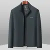 Jaquetas masculinas para meia-idade e idosos, roupas masculinas de primavera e outono, jaquetas casuais para pais, roupas largas para idosos, blusas versáteis para pais