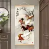 Ocho Caballos Galopando Pintura de Pared para Sala de Estar Pintura Decorativa para Oficina El Éxito Llega a Toda Velocidad Mural para Vestíbulo Diez Mil Caballos Galopando Pintura de Ocho Caballos