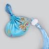 Saquito Bordado Personalizado de Flor de Lirio Estilo Antiguo con Borlas, Bolsa Vacía, Accesorio Colgante Portátil, Accesorio Hanfu, Bolsa para Fragancia