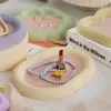 Resina de Cristal Yeso Cemento Placa Molde de Silicona Geométrico Oval Nube Corazón Bandeja de Almacenamiento Molde para Platos