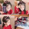 Año Nuevo Rojo Flocking Artefacto Amor de los Niños Horquilla Flequillo Temperamento Princesa Cabello Roto Horquilla Clip Tocado