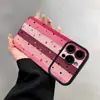Rayas Contrastantes de Lunares Coloridos Adecuado para Funda de Teléfono Móvil Apple 17Promaxs Iphone15Pro Funda Simple con Textura de Cuero
