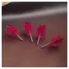 Cepillo de pestañas desechable con forma de manzana, herramienta de maquillaje, alambre de acero, cepillo de pestañas, injerto de pestañas, cepillo de pestañas