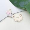 1 gota de óleo branco pingente pulseira colar pingente pequeno pingente artesanal diy chaveiro joias acessórios atacado