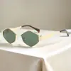 Gafas de Sol Rombo con Marco Pequeño Personalizadas Estilo Coreano 2025 para Mujer 2024 Nuevas Gafas de Sol de Metal Anti-UV Sol Ojos