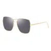 [Personalizado] Gafas de Sol de Nuevo Estilo para Mujer, Gafas de Sol de Moda con Montura Cuadrada de Metal, Gafas de Calle Ins de Estilo Europeo y Americano