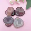 Piedra de masaje con forma de corazón de ágata de cristal natural transfronteriza de 30 mm, piedra con forma de corazón para aliviar la preocupación, piedra de masaje para el pulgar con forma de corazón al por mayor