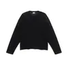 Camiseta masculina ETAI Primavera e outono fina solta na barra cor sólida manga longa, estilo boxy curto casual gola redonda base